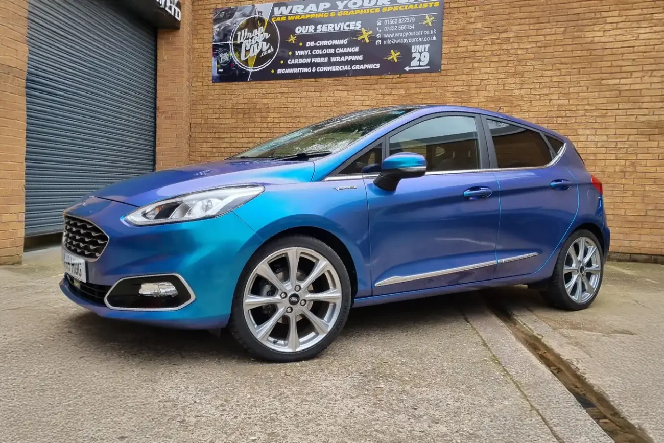 Ford Fiesta flip colour change wrap completed at Wrap Your Car Kidderminster