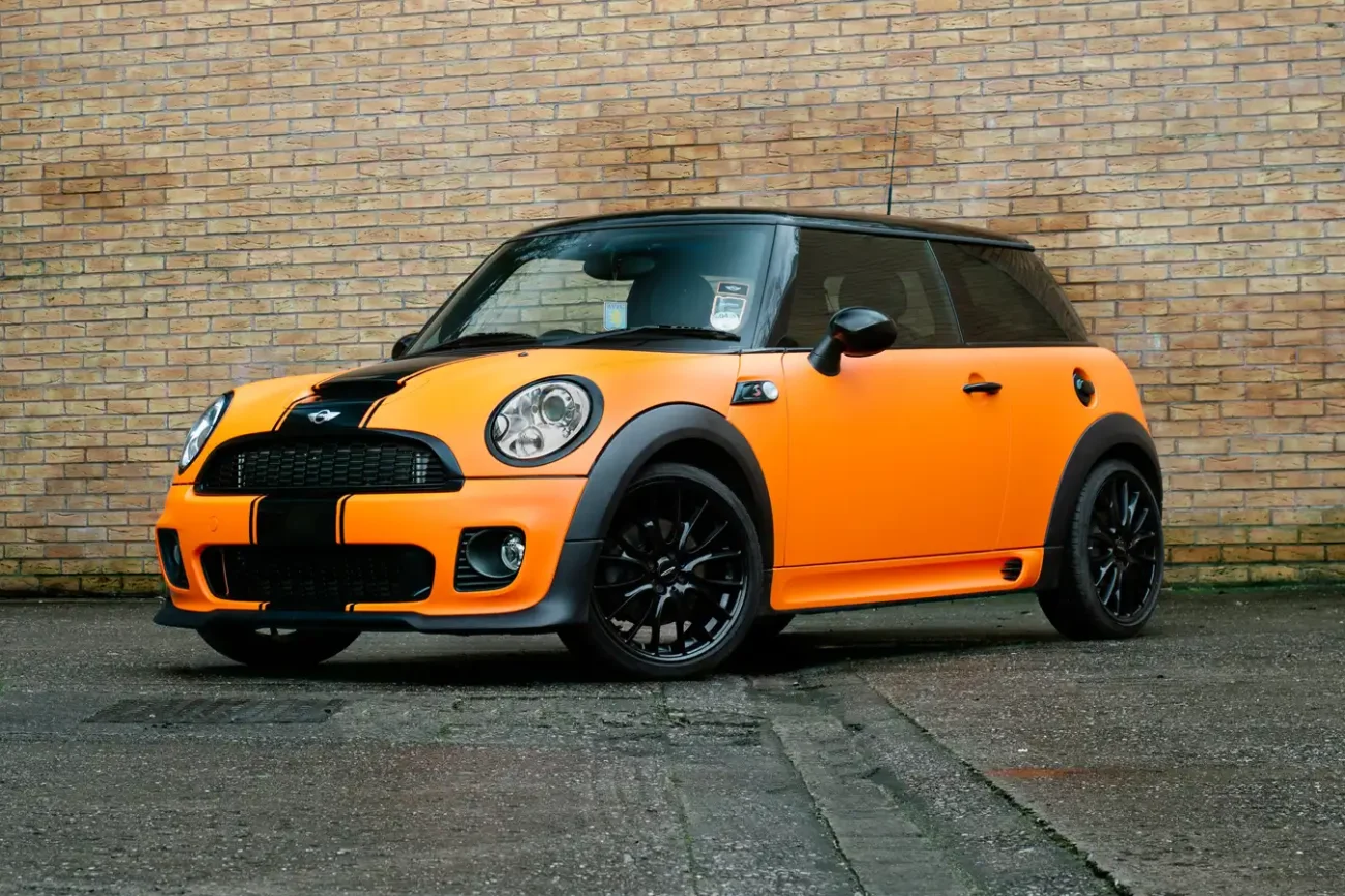 Mini Cooper John Cooper Works colour change wrap finished in gloss orange at Wrap Your Car Kidderminster