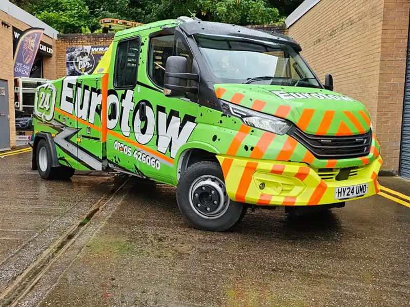 Commercial vehicle wrap with printed graphics on a fleet van at Wrap Your Car Kidderminster