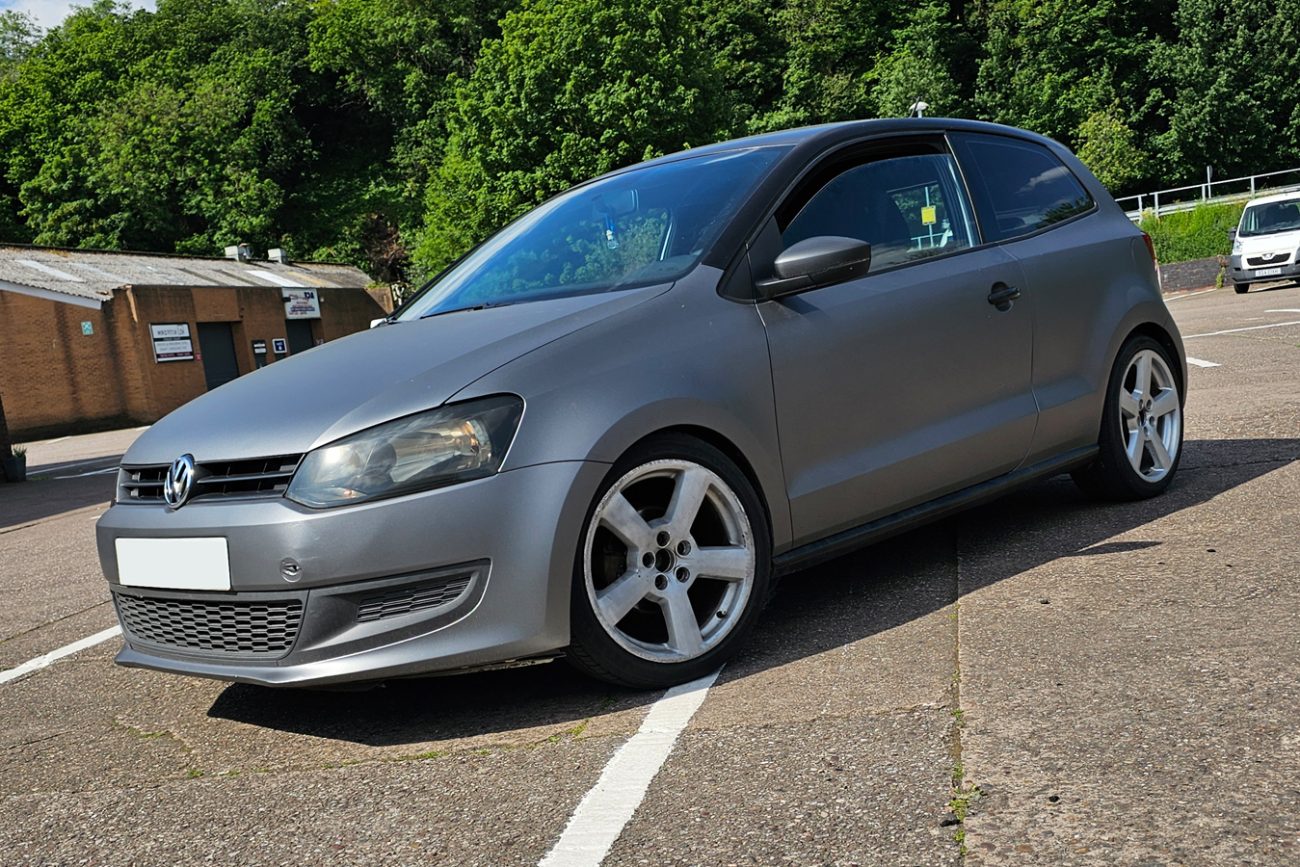 VW Polo colour change wrap finished in matte metallic grey at Wrap Your Car Kidderminster