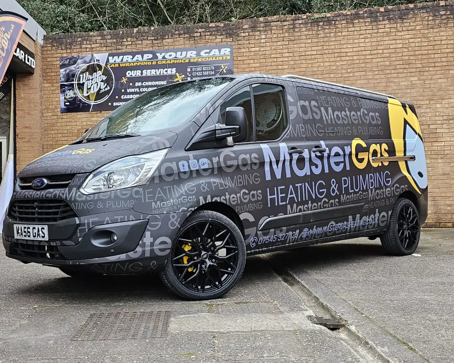 Commercial vehicle wrap and branding installed on a van at Wrap Your Car in Kidderminster